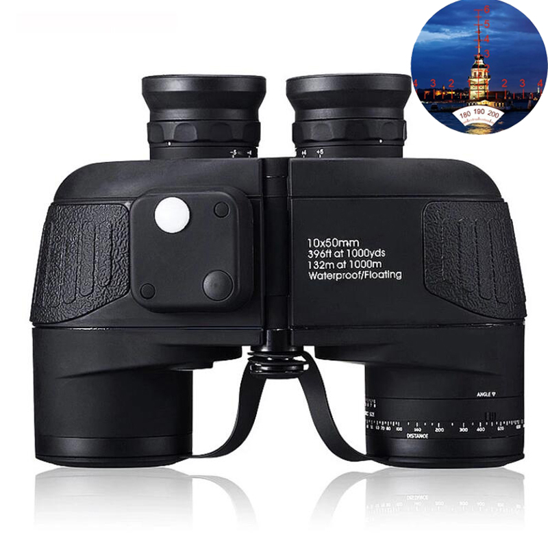 Marine Binoculars 10x50 with R - Compass Lensatic 评论和价格