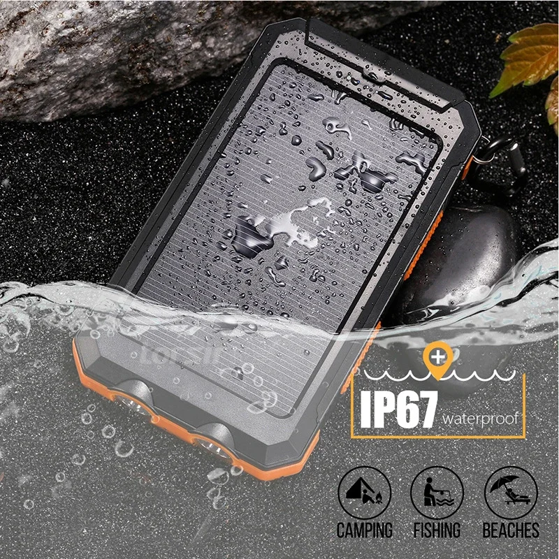 Waterproof Solar Power Bank 20 - Solar Emergency Charger 评论和价格