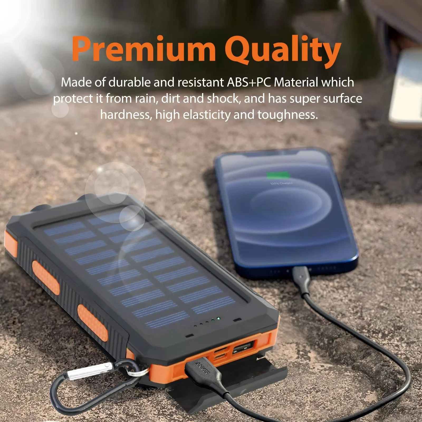 Waterproof Solar Power Bank 20 - Solar Emergency Charger 评论和价格