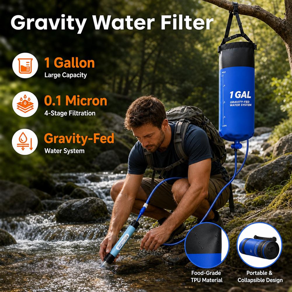 1 Gal Gravity Water Filter Bag - Bivy Bag Emergency 评论和价格